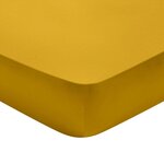 DODO Drap housse Partition Satin de coton Coloris Curry. Coloris disponibles : Jaune