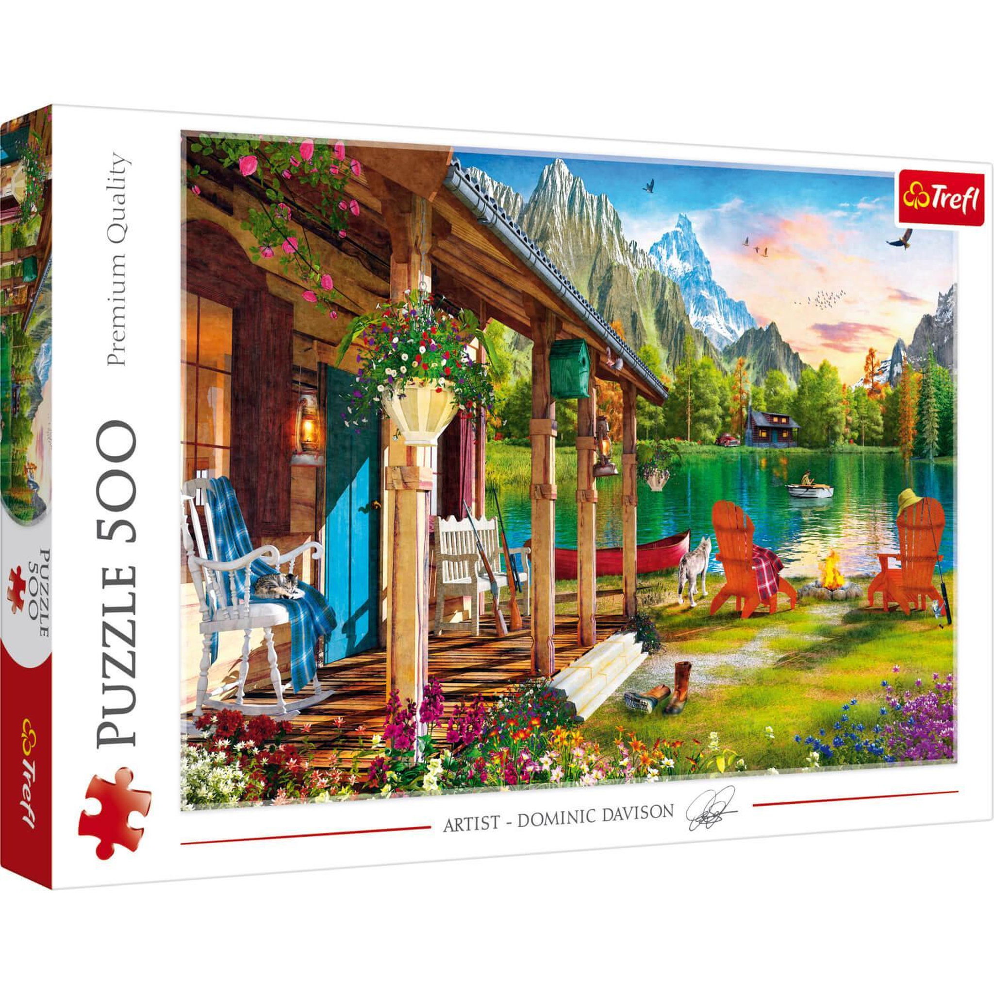 Voir la diapositive 2 : Trefl Puzzle 500 pièces : Cabane à la Montagne