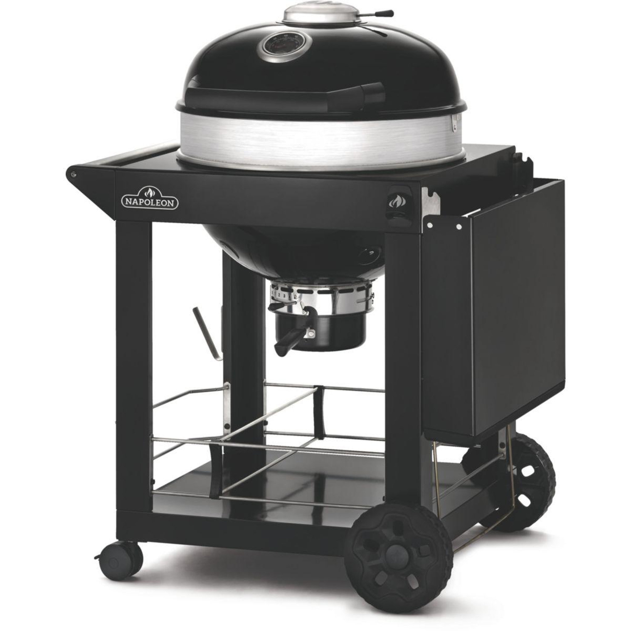 Voir la diapositive 4 : NAPOLEON Barbecue charbon Kettle PRO noir sur chariot 57cm