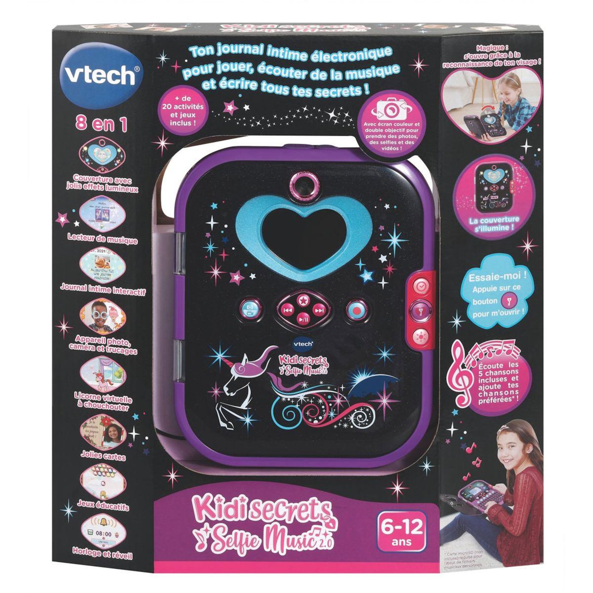 VTECH Jeu éducatif KidiSecrets Selfie Music 2.0 noir