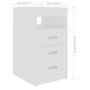 Voir la diapositive 6 : VIDAXL Armoire a tiroirs Blanc 40x50x76 cm Bois d'ingenierie
