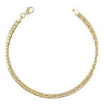 L'ATELIER D'AZUR Bracelet Or 18 Carats 750/00 Maille Haricot Jaune - Femme