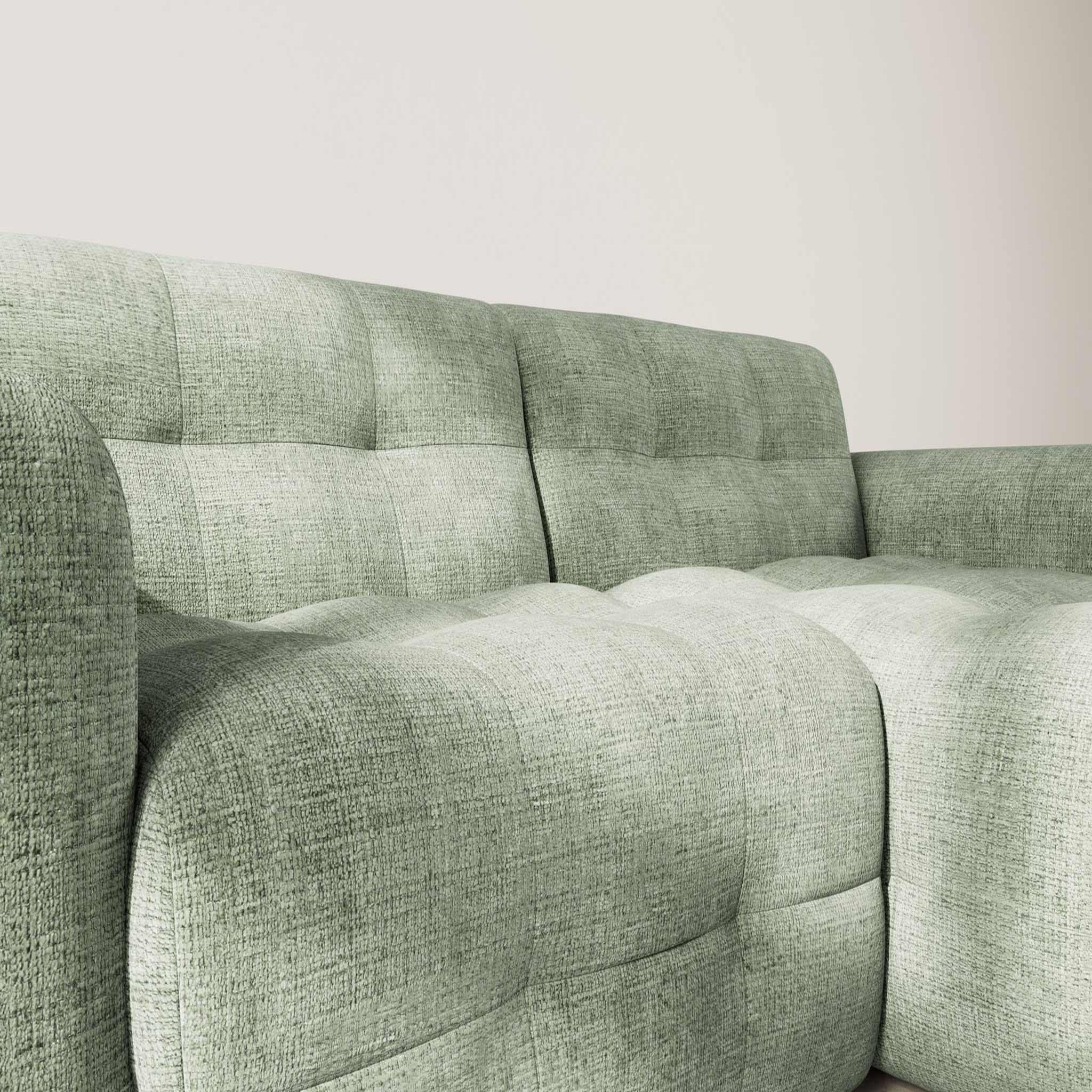 Voir la diapositive 4 : BEST MOBILIER Diane - canapé d'angle droit 4 places en velours texturé