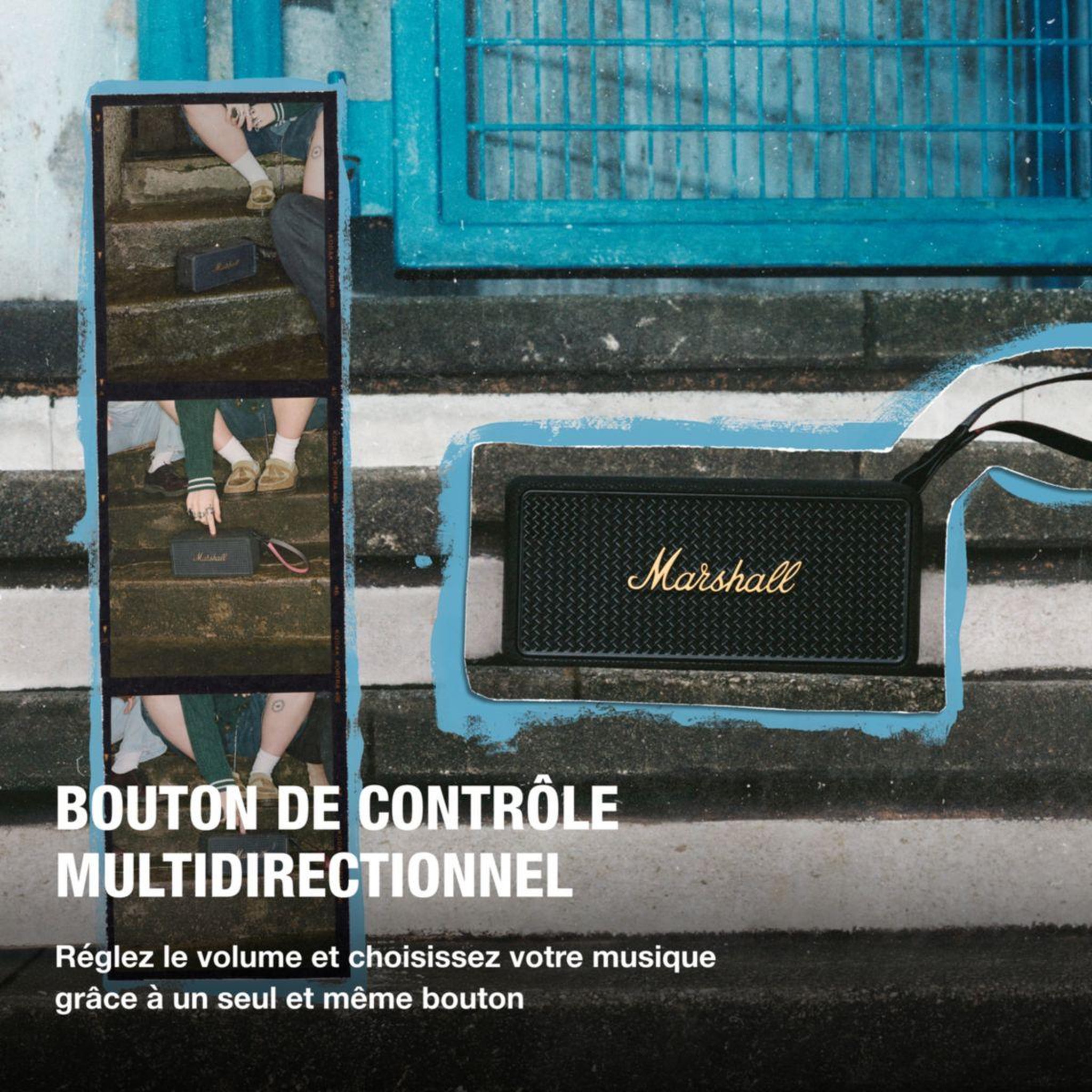 Voir la diapositive 5 : MARSHALL Enceinte portable Middleton II Black & Brass