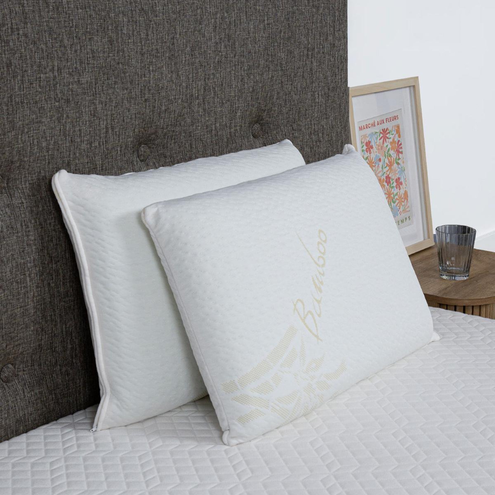 Voir la diapositive 2 : OLYMPE LITERIE Olympe literie | oreiller bamboo | mousse avec mémoire de forme