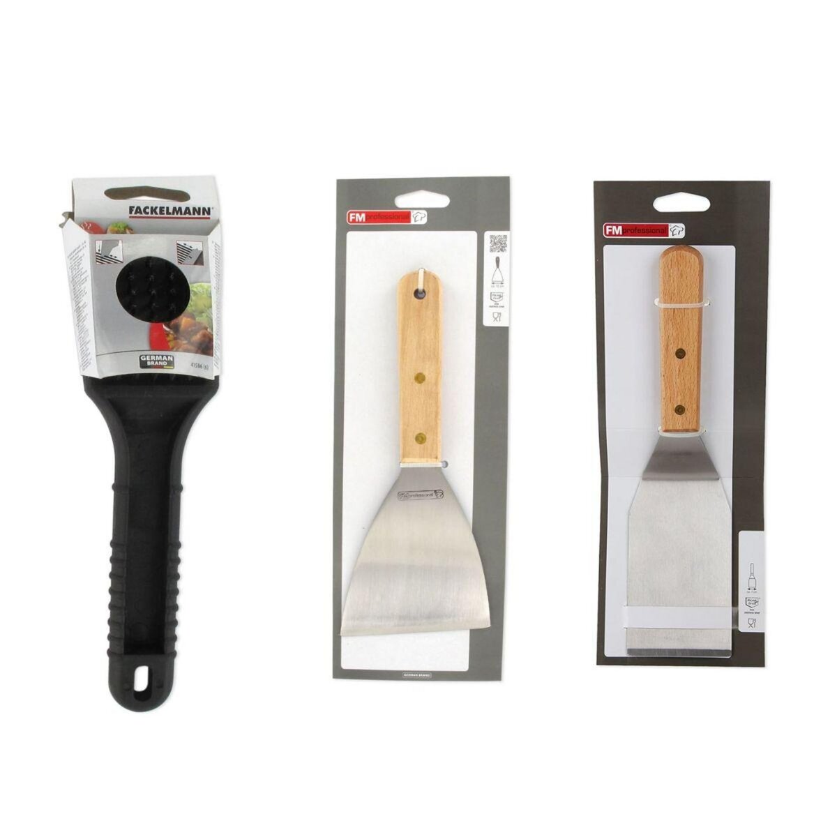 FM PROFESSIONAL Ensemble 3 ustensiles professionnels pour plancha FM Professional