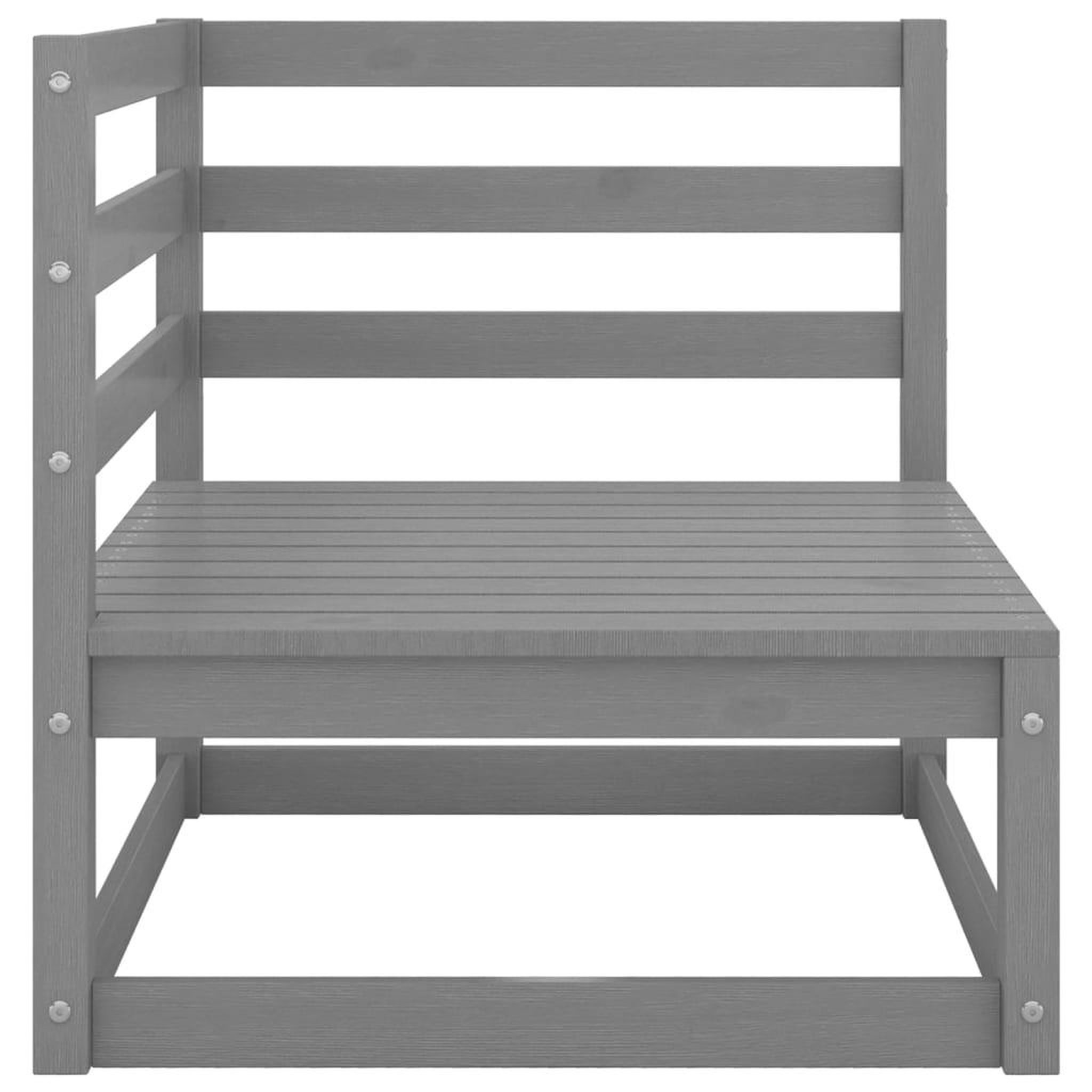 Voir la diapositive 5 : VIDAXL Salon de jardin 9 pcs gris bois de pin massif