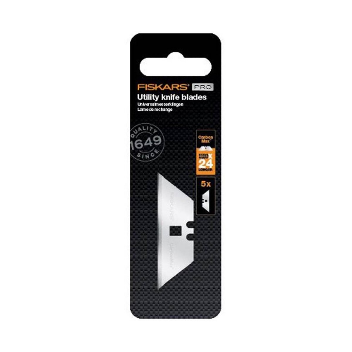 Fiskars Lame de rechange trapèze CarbonMax - Pack de 5