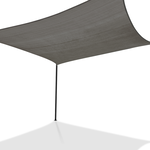 ID MARKET Voile d'ombrage rectangulaire 4x6 M gris