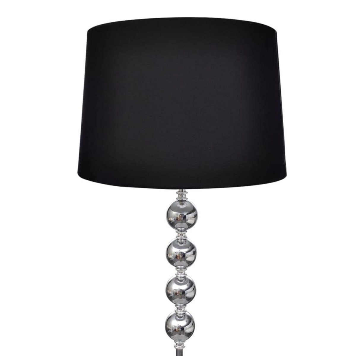 VIDAXL Lampadaire avec support haut Decoration a 4 boules Noir