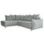 Voir la diapositive 6 : BEST MOBILIER Lena - canapé d'angle gauche convertible - 5 places - gris clair - style scandinave - gris clair