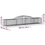 Voir la diapositive 6 : VIDAXL Paniers a gabions arques 3 pcs 300x50x40/60 cm fer galvanise