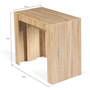 Voir la diapositive 6 : CONCEPT USINE Table console extensible en bois - 2,35 m BELLI