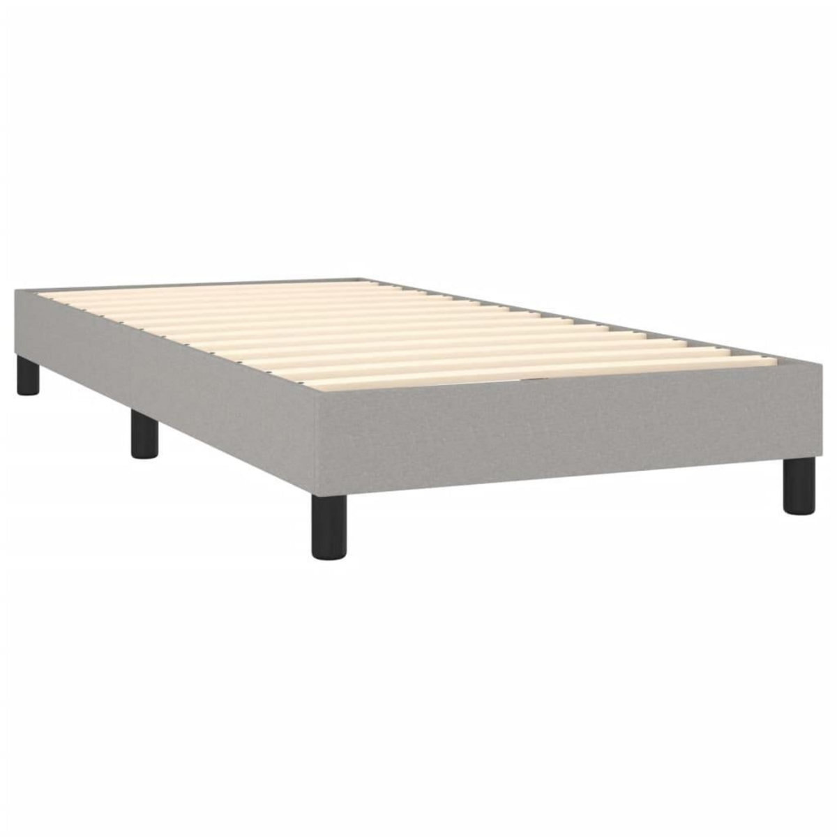 VIDAXL Sommier a lattes de lit avec matelas et LED Gris clair 80x200cm