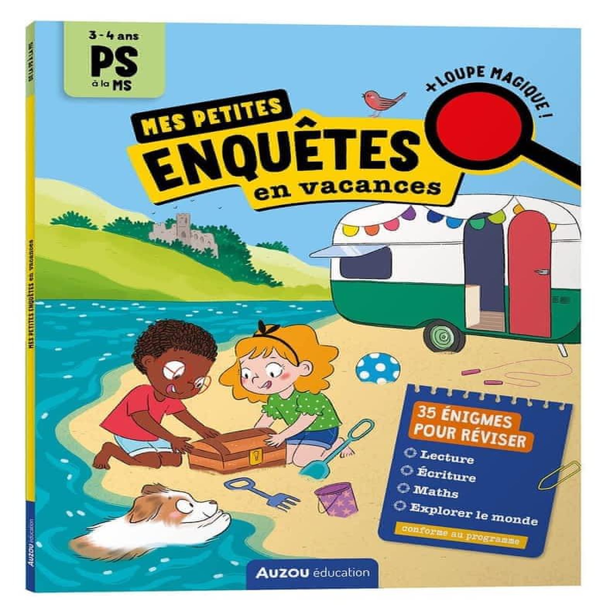 MES PETITES ENQUETES EN VACANCES DE LA PS A LA MS. AVEC UNE LOUPE MAGIQUE, Collard Auriane
