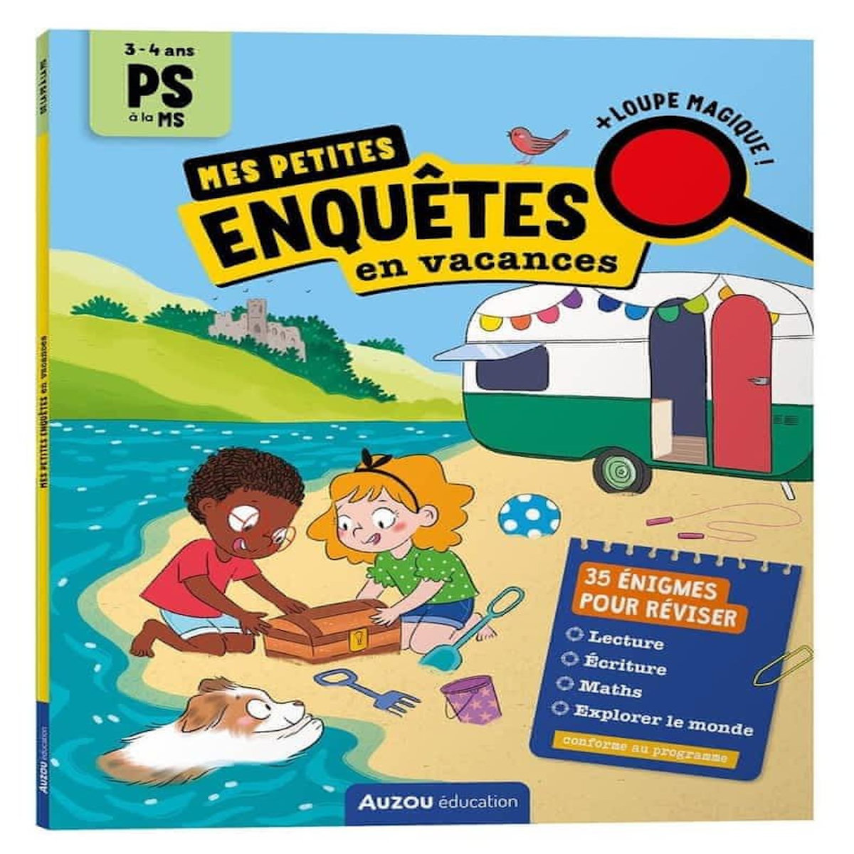 MES PETITES ENQUETES EN VACANCES DE LA PS A LA MS. AVEC UNE LOUPE MAGIQUE, Collard Auriane