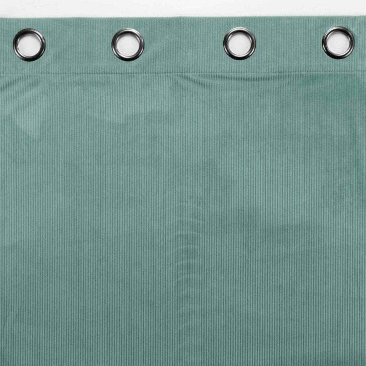 Paris Prix Rideau à Œillets Velours Côtelé  Casual  140x260cm Sauge