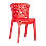 Voir la diapositive 3 : HomeStyle4U Chaise de jardin lot 4 chaises rouge