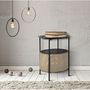 Voir la diapositive 5 : Paris Prix Table d'Appoint Effet Cannage  Osaka  50cm Noir & Naturel