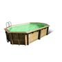 Voir la diapositive 3 : UBBINK Piscine hors sol bois octogonale - 400X610x130cm -  Liner Beige- OCEA 