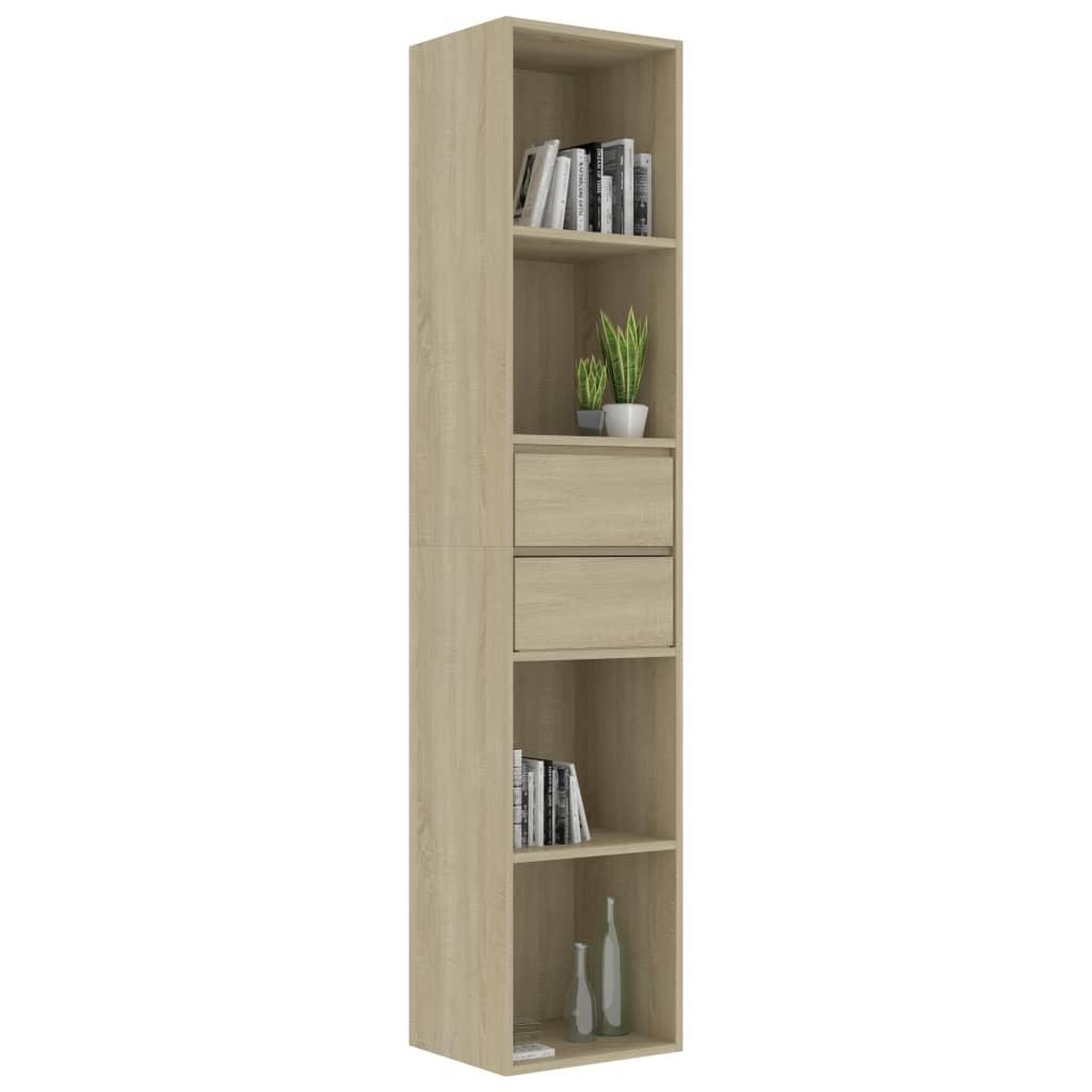 Voir la diapositive 3 : VIDAXL Bibliotheque Chene sonoma 36x30x171 cm Bois d'ingenierie