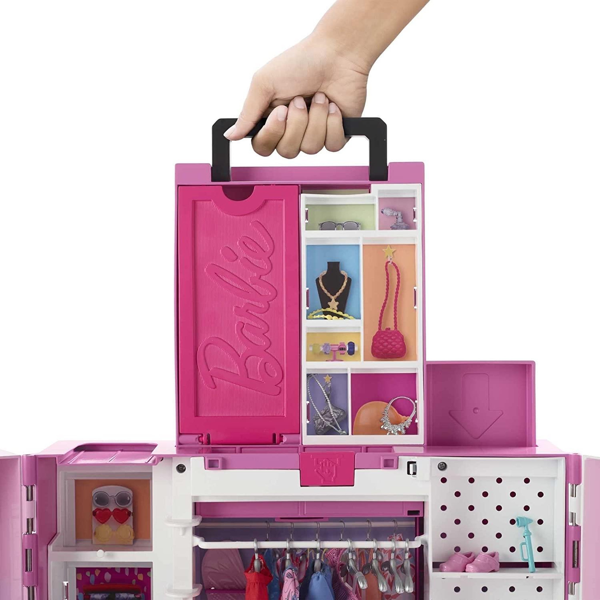 Voir la diapositive 5 : MATTEL Dressing Barbie Mattel rose avec accessoires