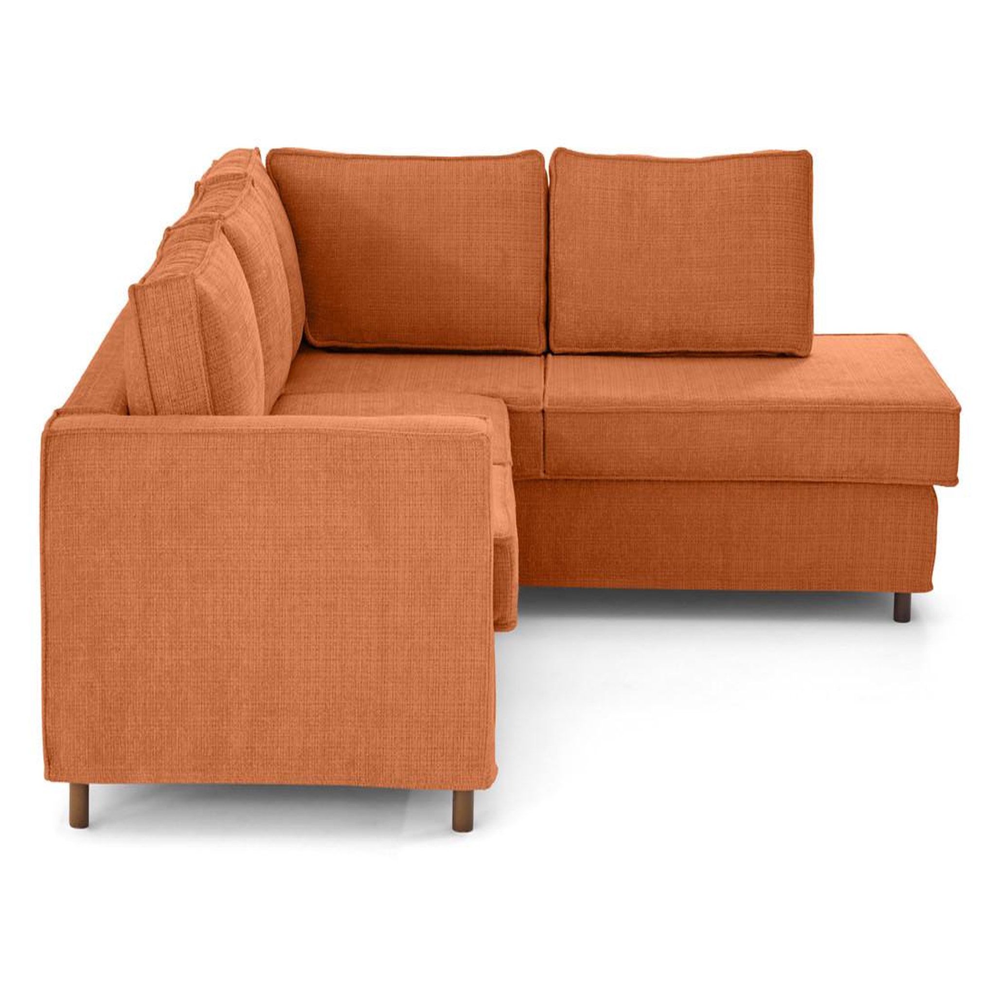 Voir la diapositive 5 : LISA DESIGN Jake - canapé déhoussable d'angle droit 5 places en velours texturé