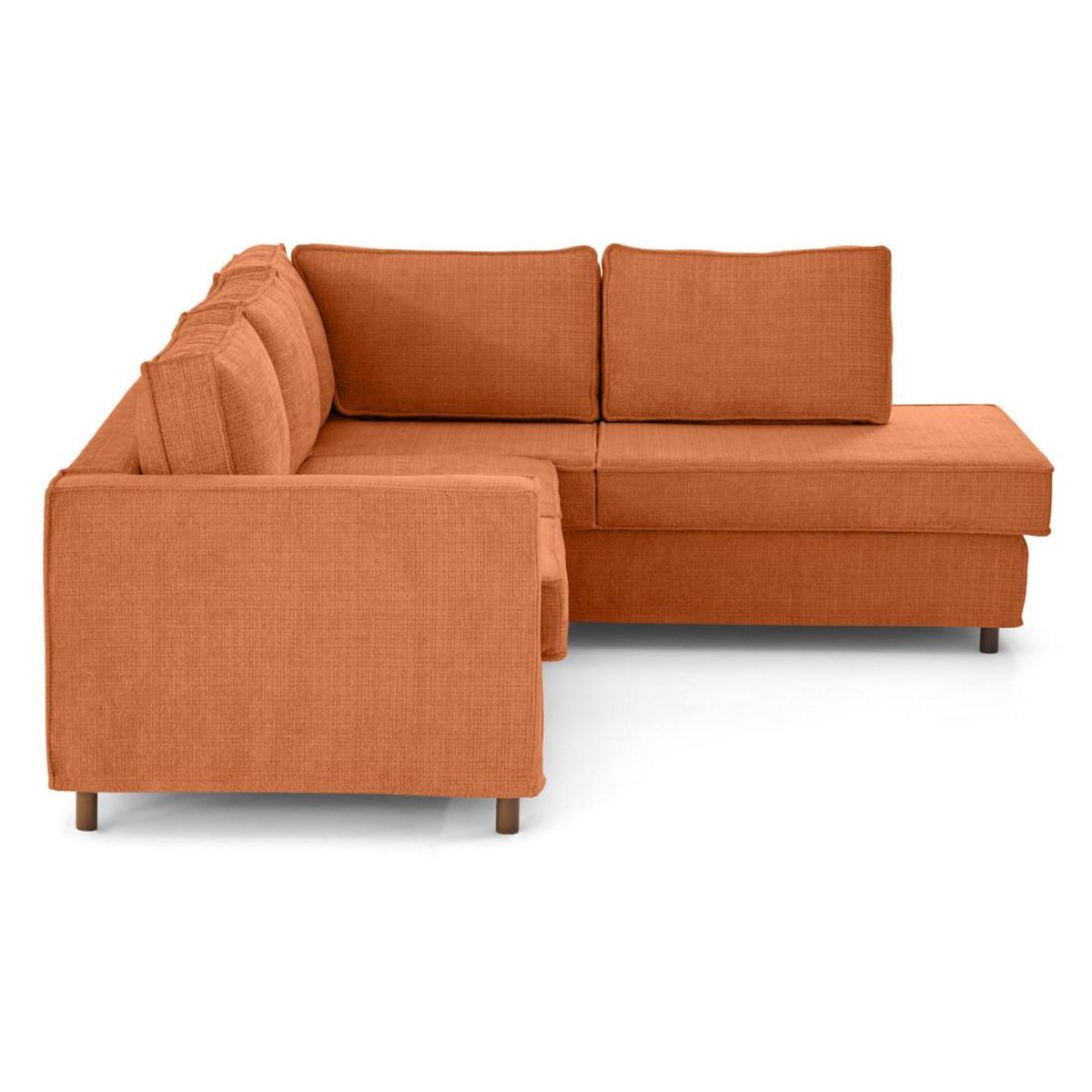 LISA DESIGN Jake - canapé déhoussable d'angle droit 5 places en velours texturé