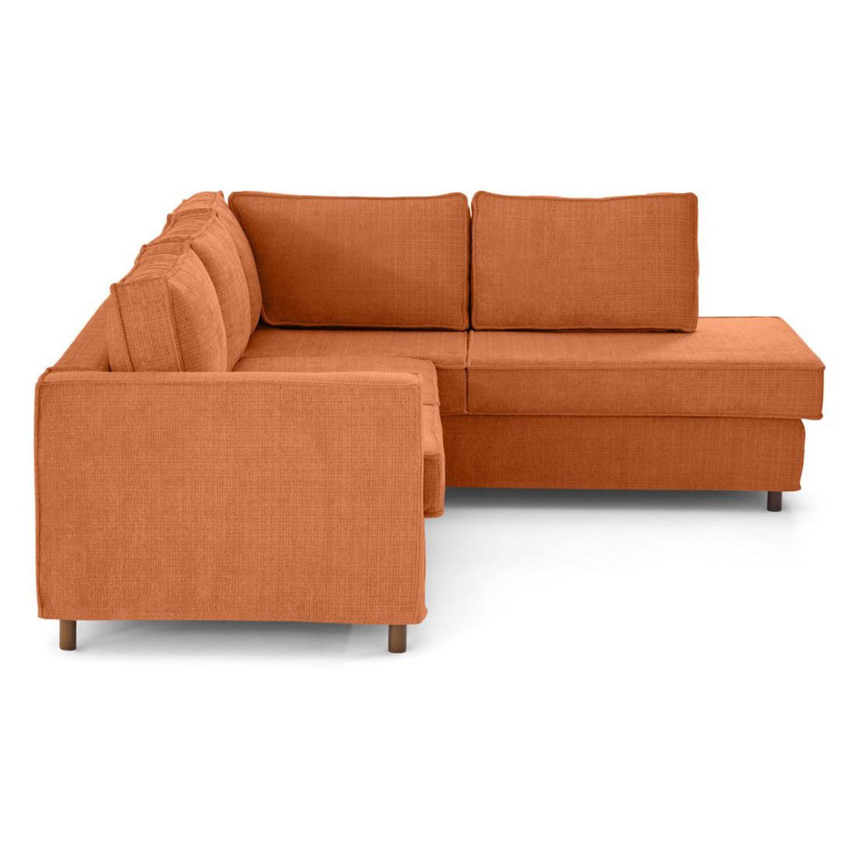 LISA DESIGN Jake - canapé déhoussable d'angle droit 5 places en velours texturé