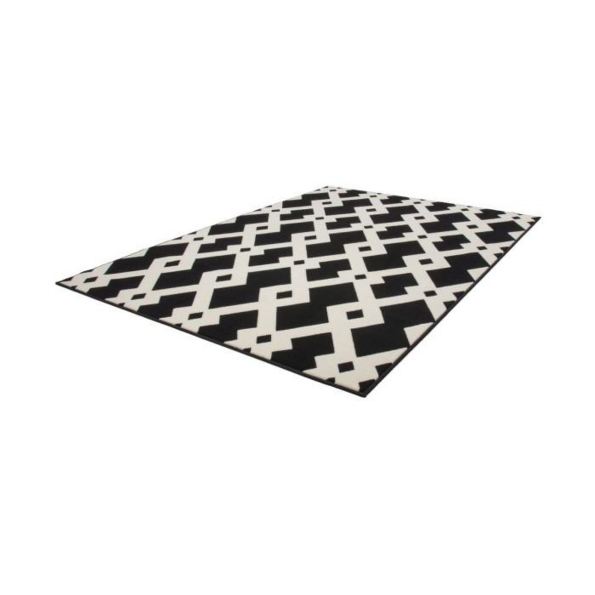 Paris Prix Tapis Ethnique à Poils Courts  Now I  Noir