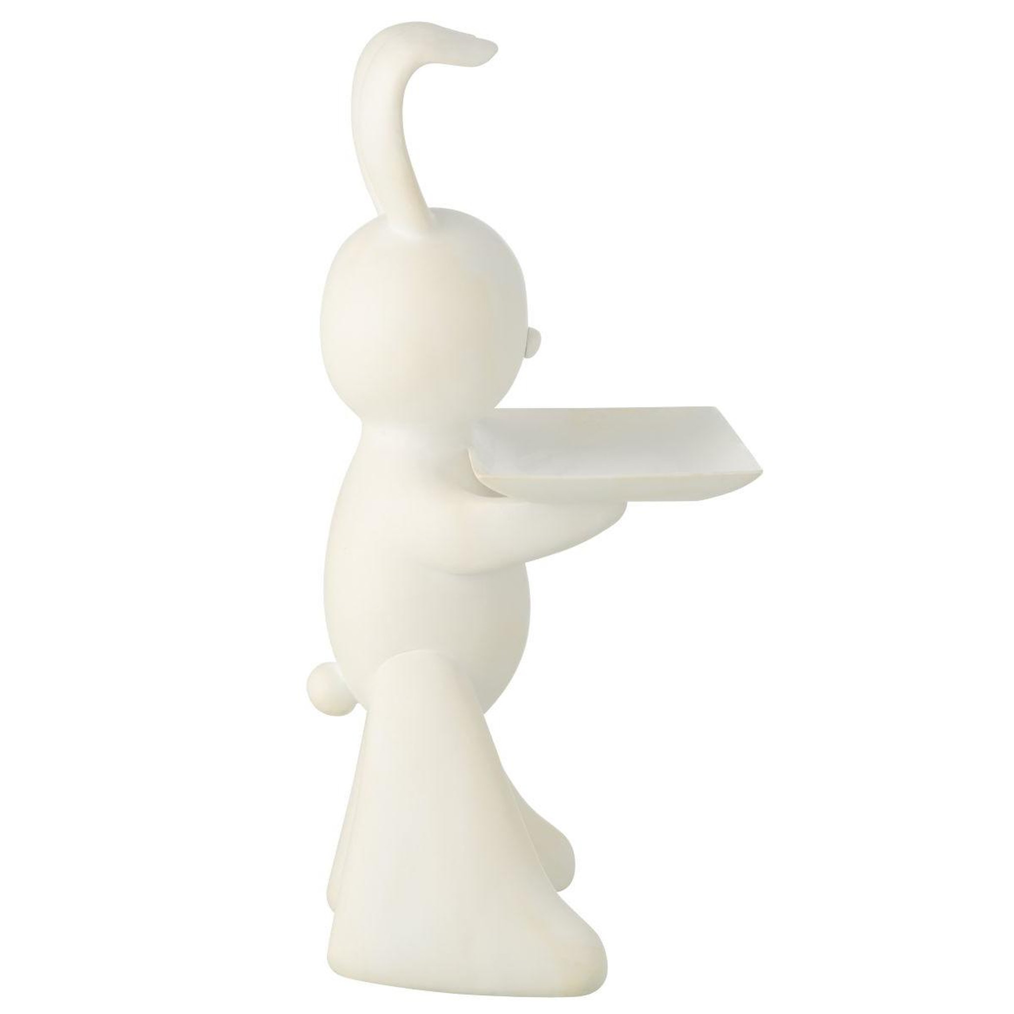 Voir la diapositive 3 : J-LINE Vide-poche statue en résine  lapin  75cm blanc