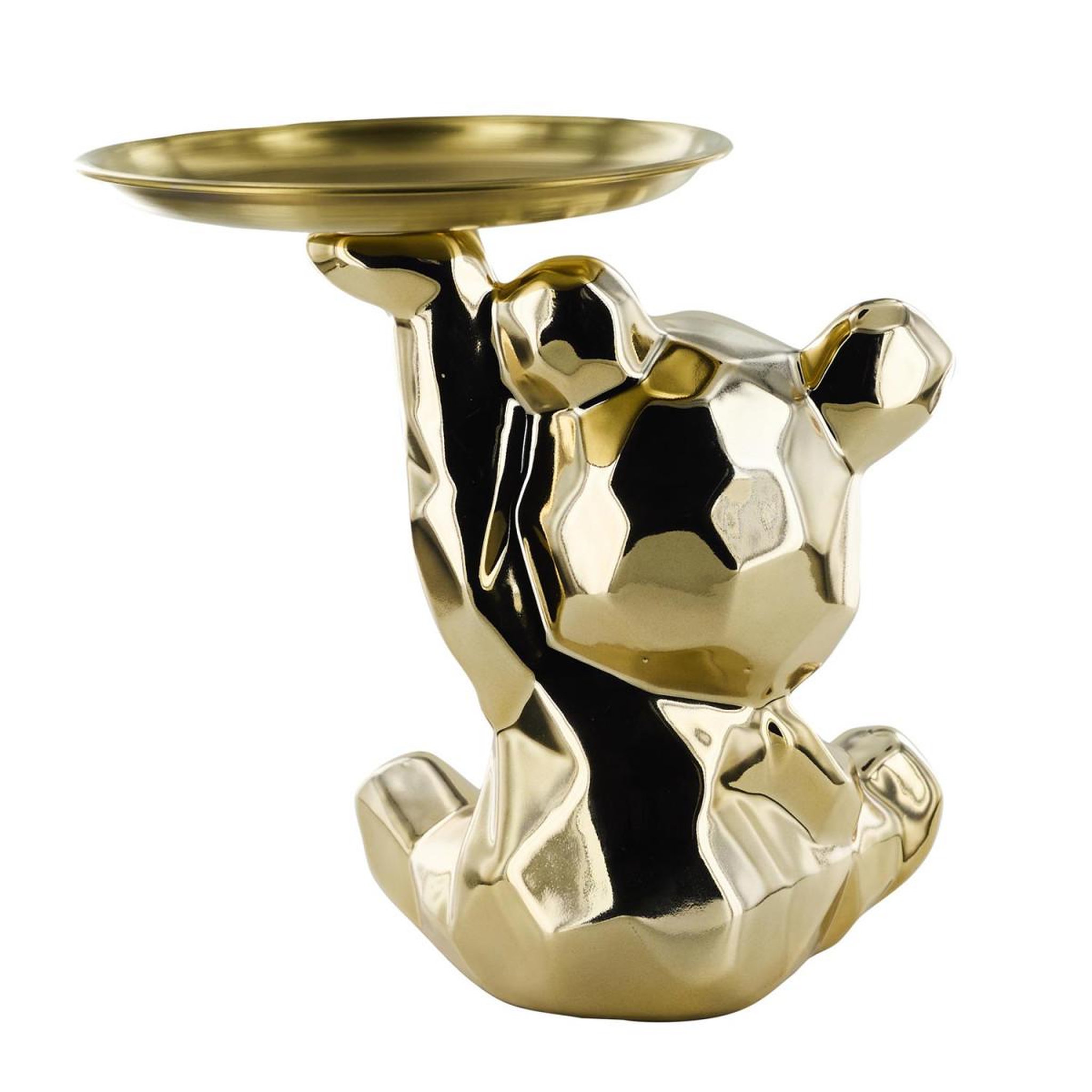 Voir la diapositive 2 : The Home Deco Factory Vide-poche statue  ourson  18cm doré