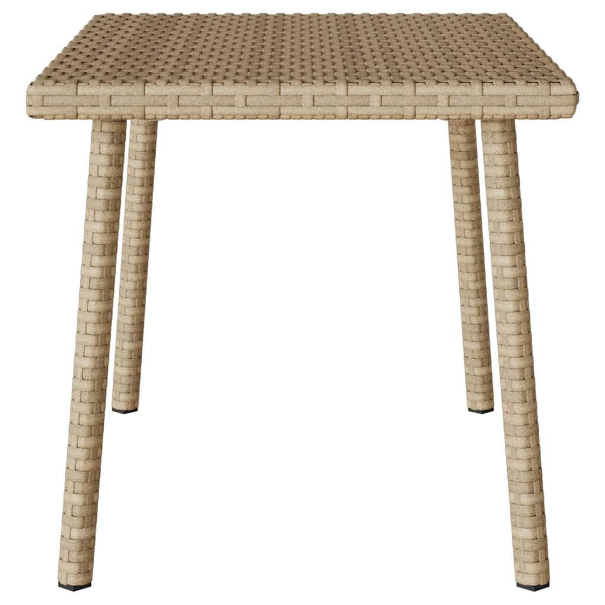 Voir la diapositive 5 : VIDAXL Table basse de jardin rectangulaire beige 60x40x37 cm rotin