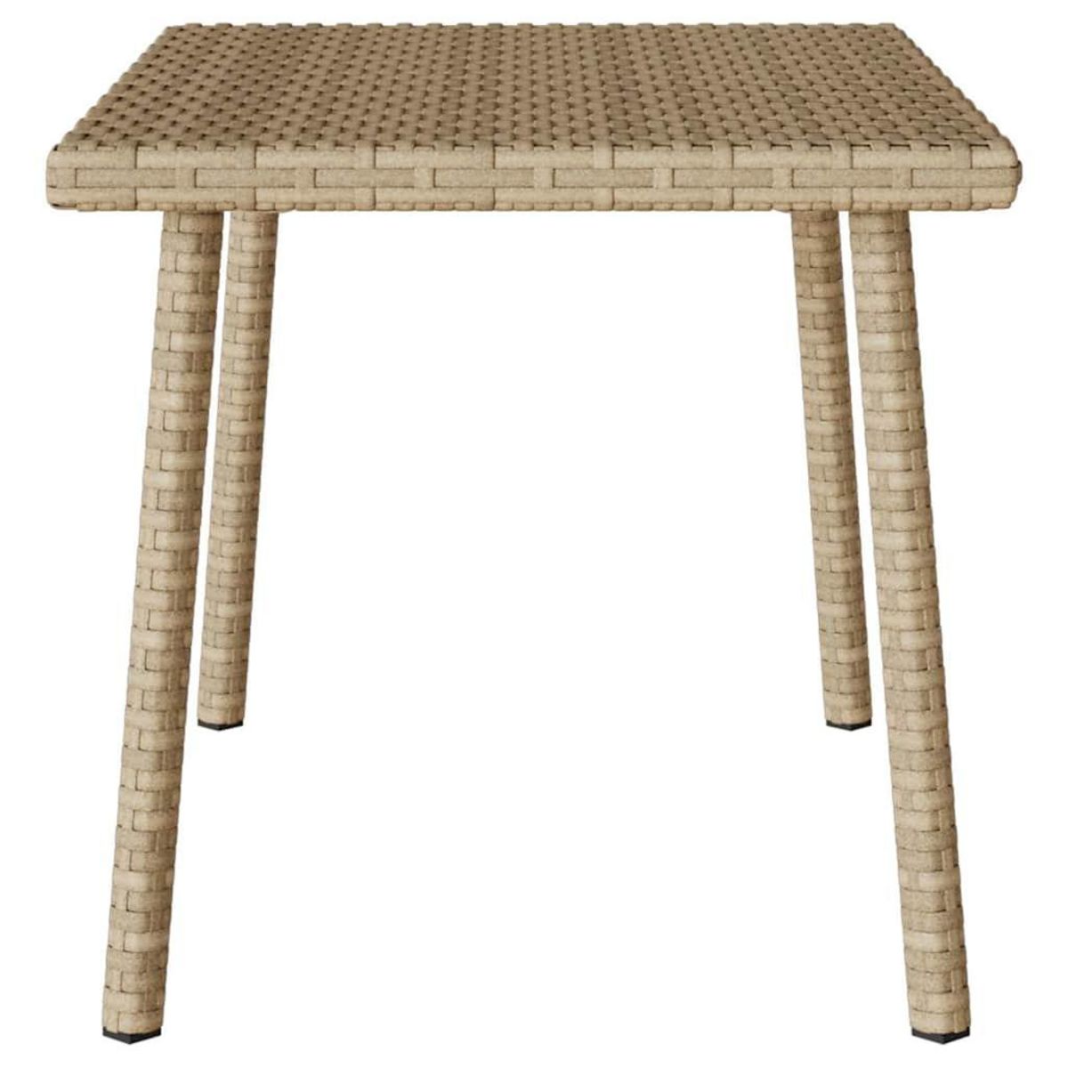 VIDAXL Table basse de jardin rectangulaire beige 60x40x37 cm rotin