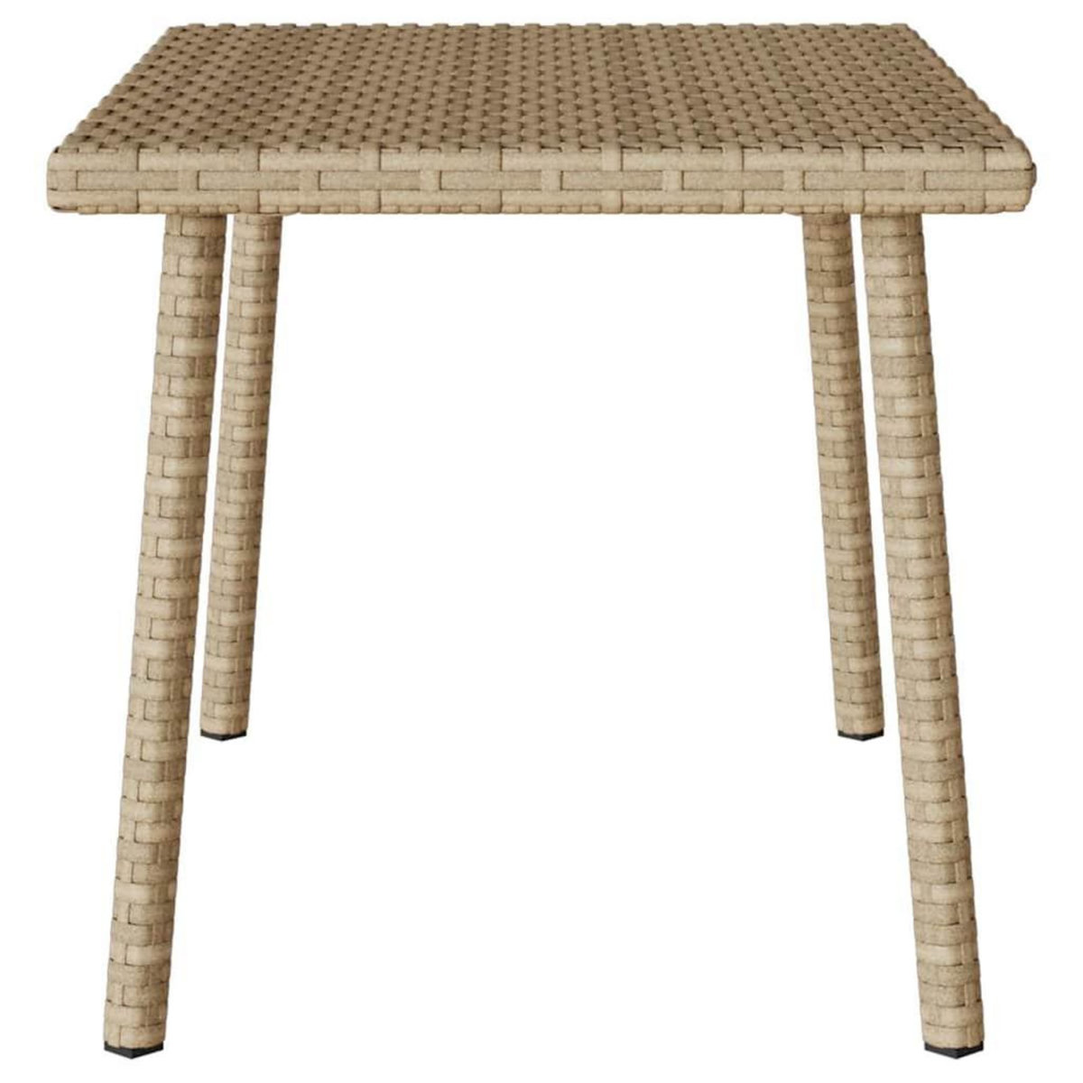 VIDAXL Table basse de jardin rectangulaire beige 60x40x37 cm rotin