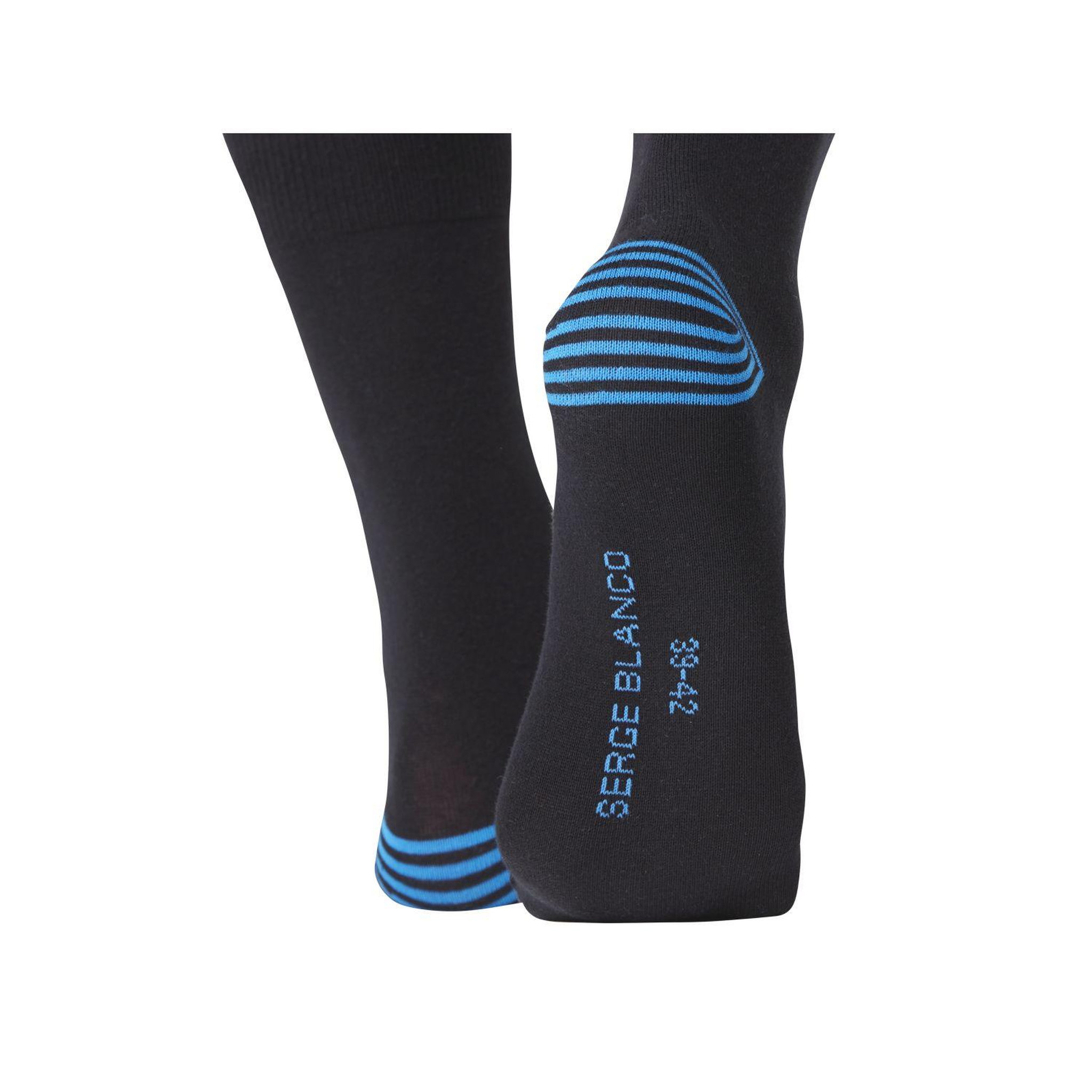 Voir la diapositive 4 : SERGE BLANCO Lot de 6 Paires de Chaussettes de ville coton homme
