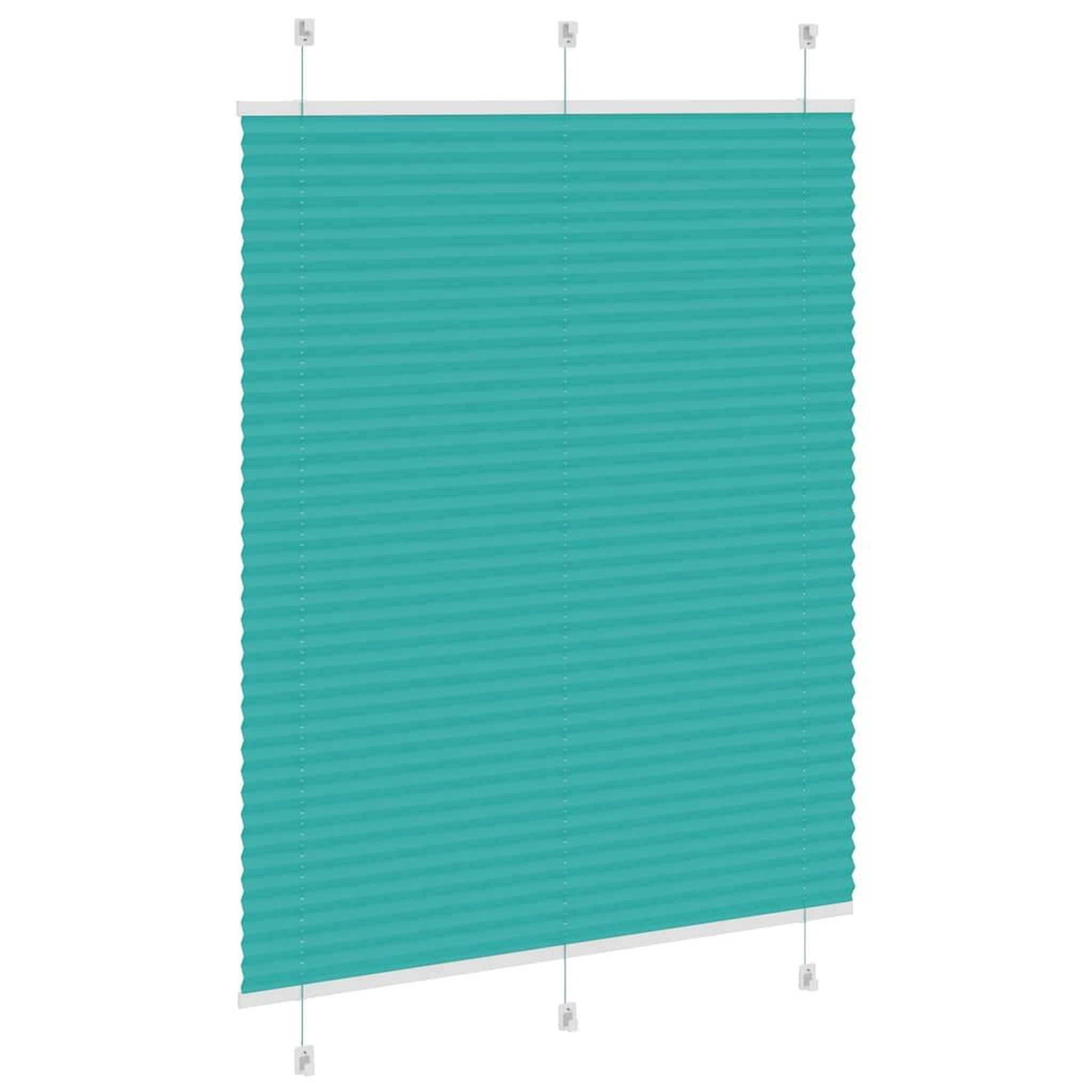 Voir la diapositive 4 : VIDAXL Store plisse vert petrole 105x150cm largeur du tissu 104,4cm
