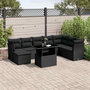 Voir la diapositive 1 : VIDAXL Salon de jardin 9 pcs avec coussins noir resine tressee