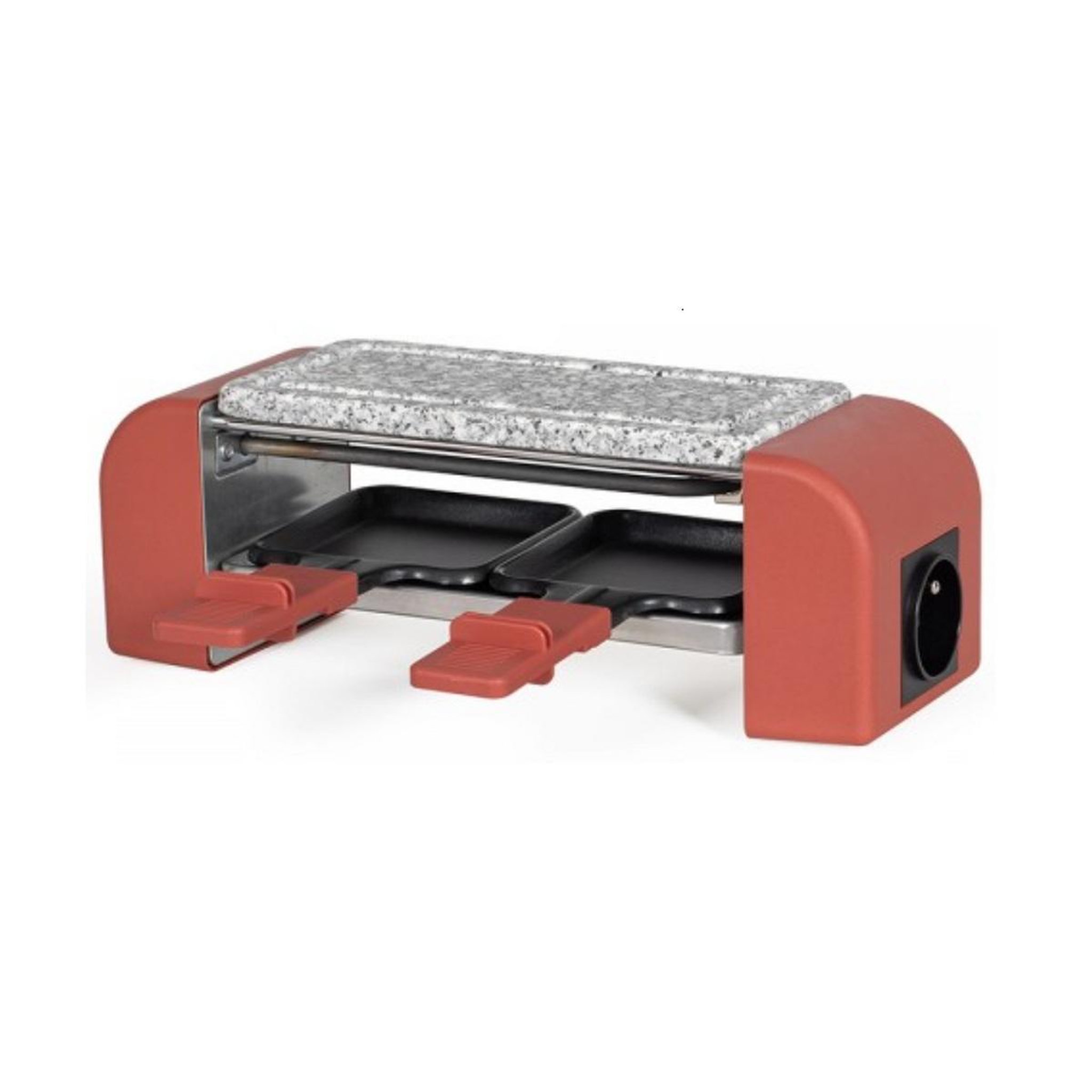 Voir la diapositive 2 : LIVOO Appareil à raclette à 2 personnes 450w rouge - DOC310R
