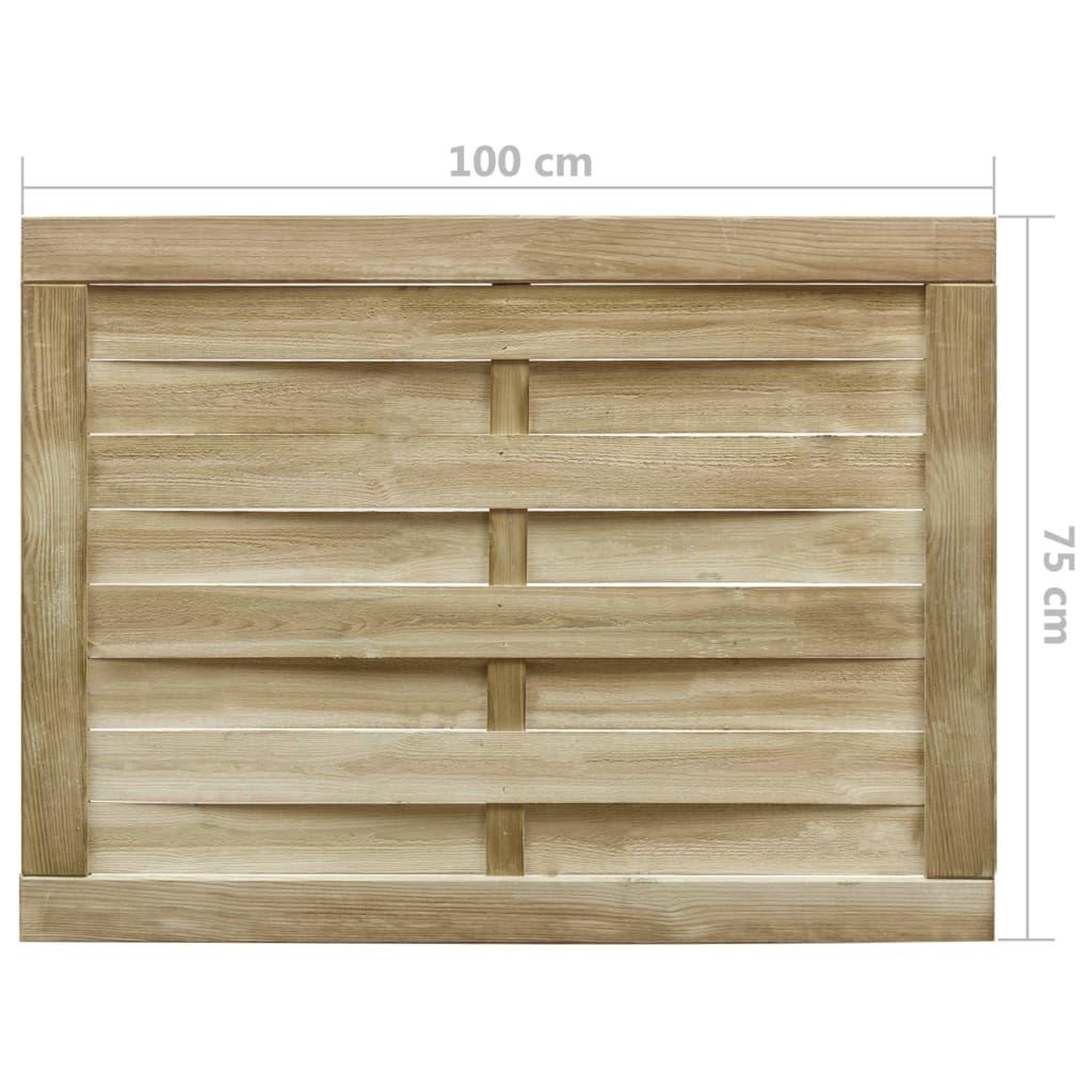 Voir la diapositive 4 : VIDAXL Portillon de jardin Bois de pin impregne 100x75 cm Vert