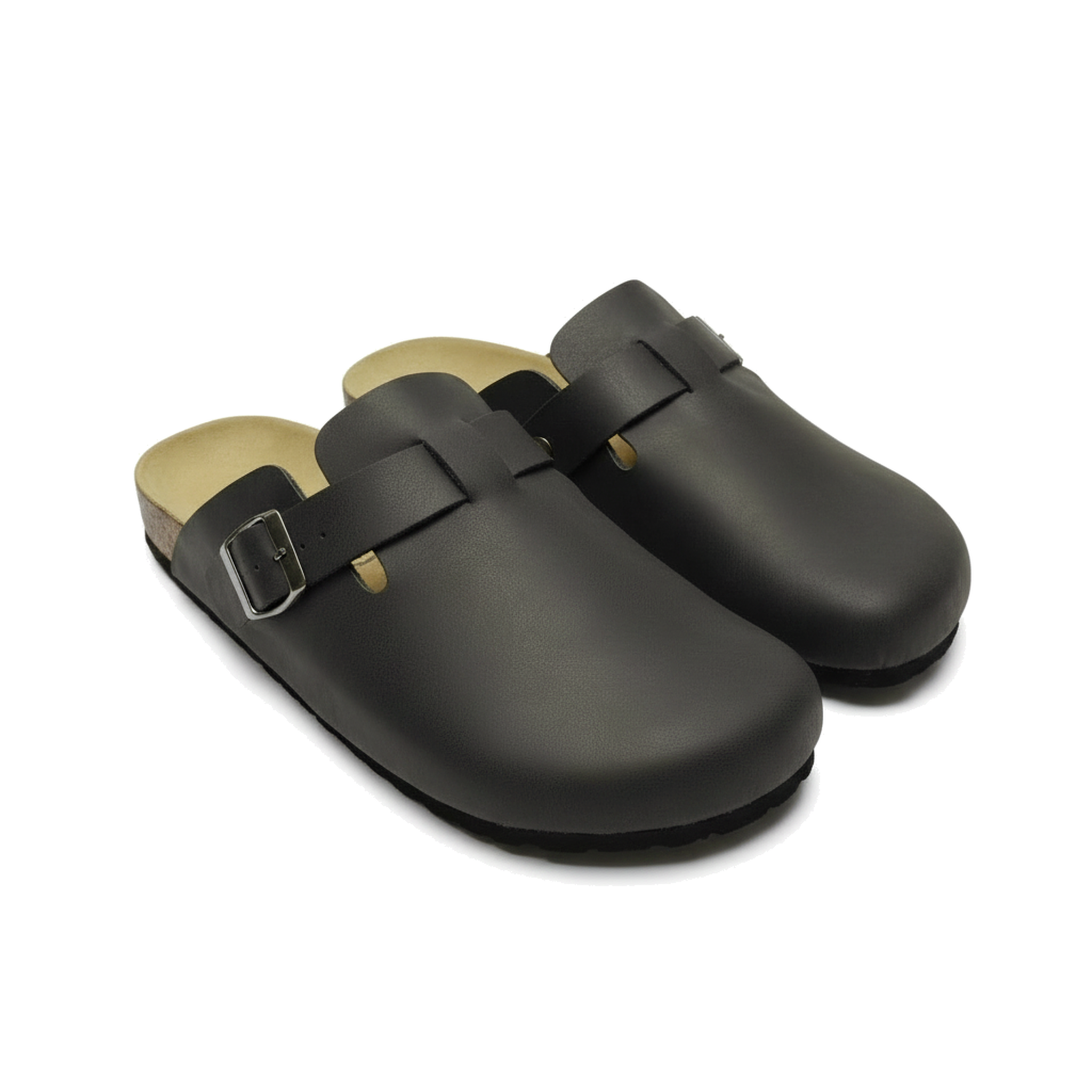 Voir la diapositive 3 : OZABI Ozabi sabots homme cuir synthétique boucle ajustable semelle liège