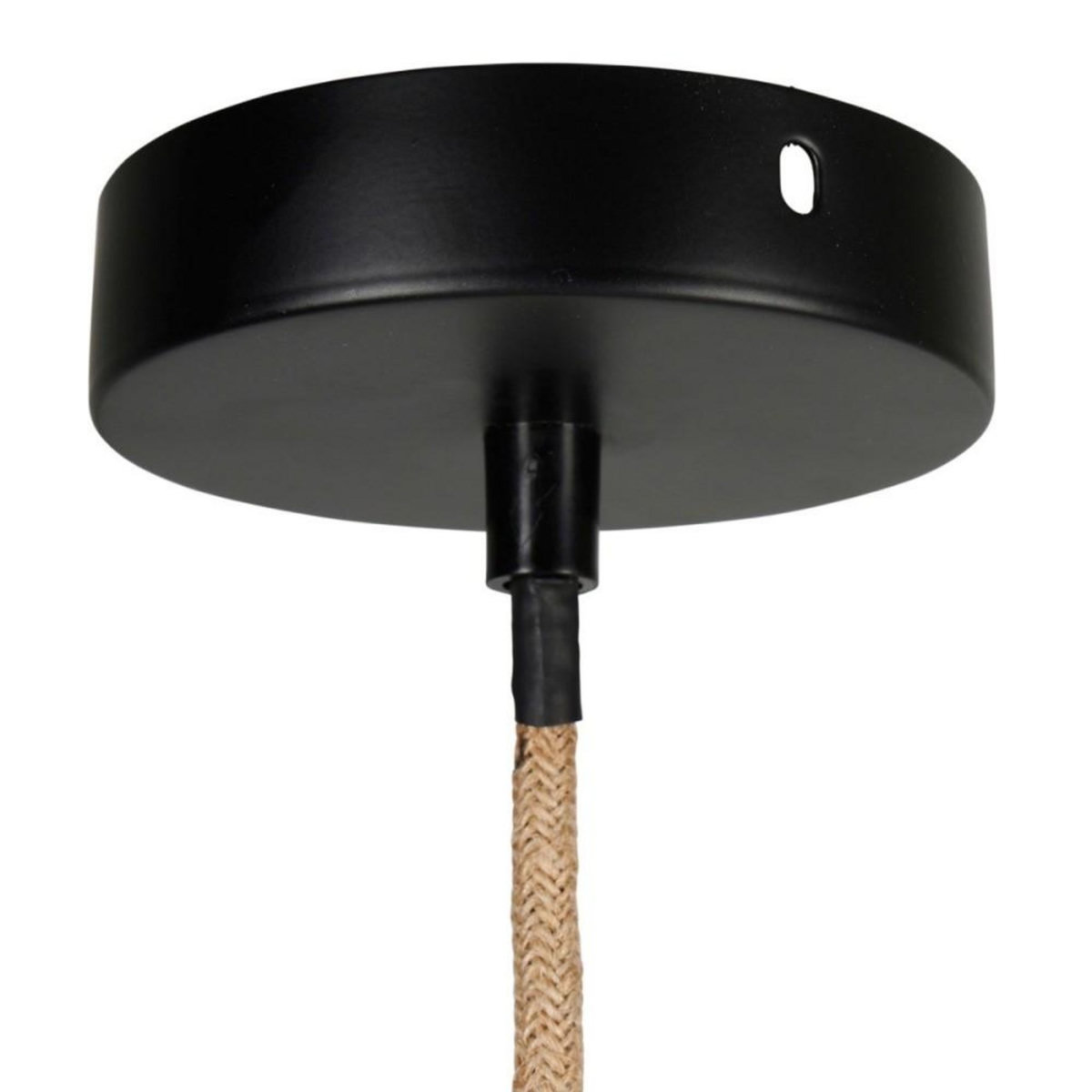 OSTARIA Suspension ciment et métal noire et dorée