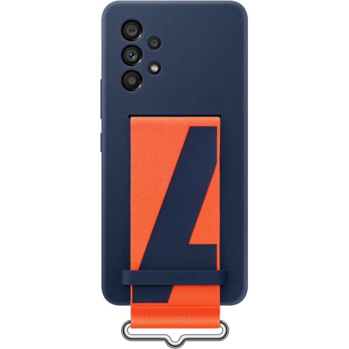 Samsung Coque A53 Silicone avec Laniere bleu