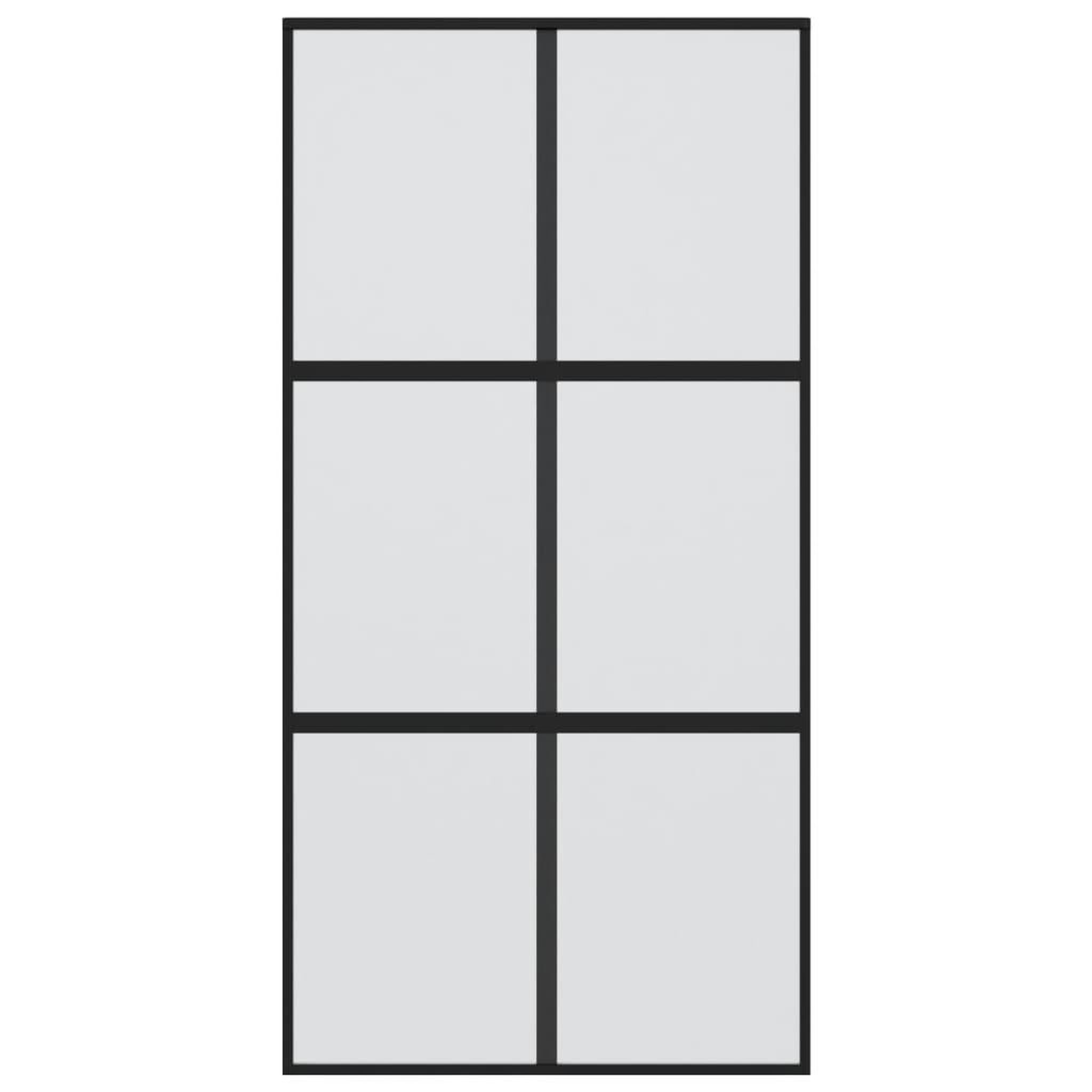 Voir la diapositive 4 : VIDAXL Porte coulissante noir 102,5x205 cm verre trempe aluminium