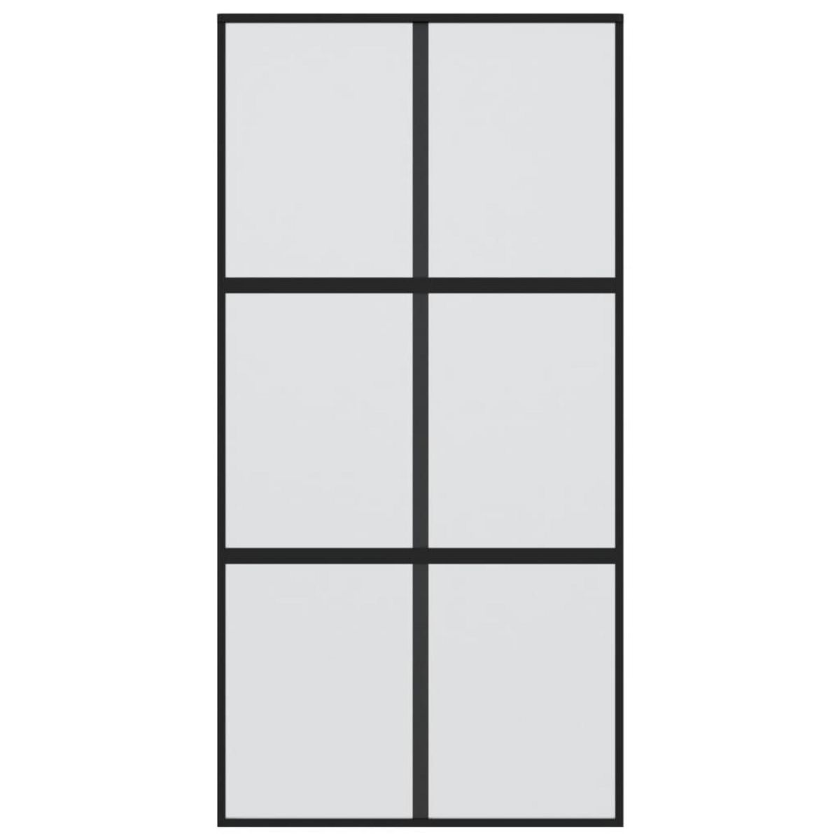 VIDAXL Porte coulissante noir 102,5x205 cm verre trempe aluminium