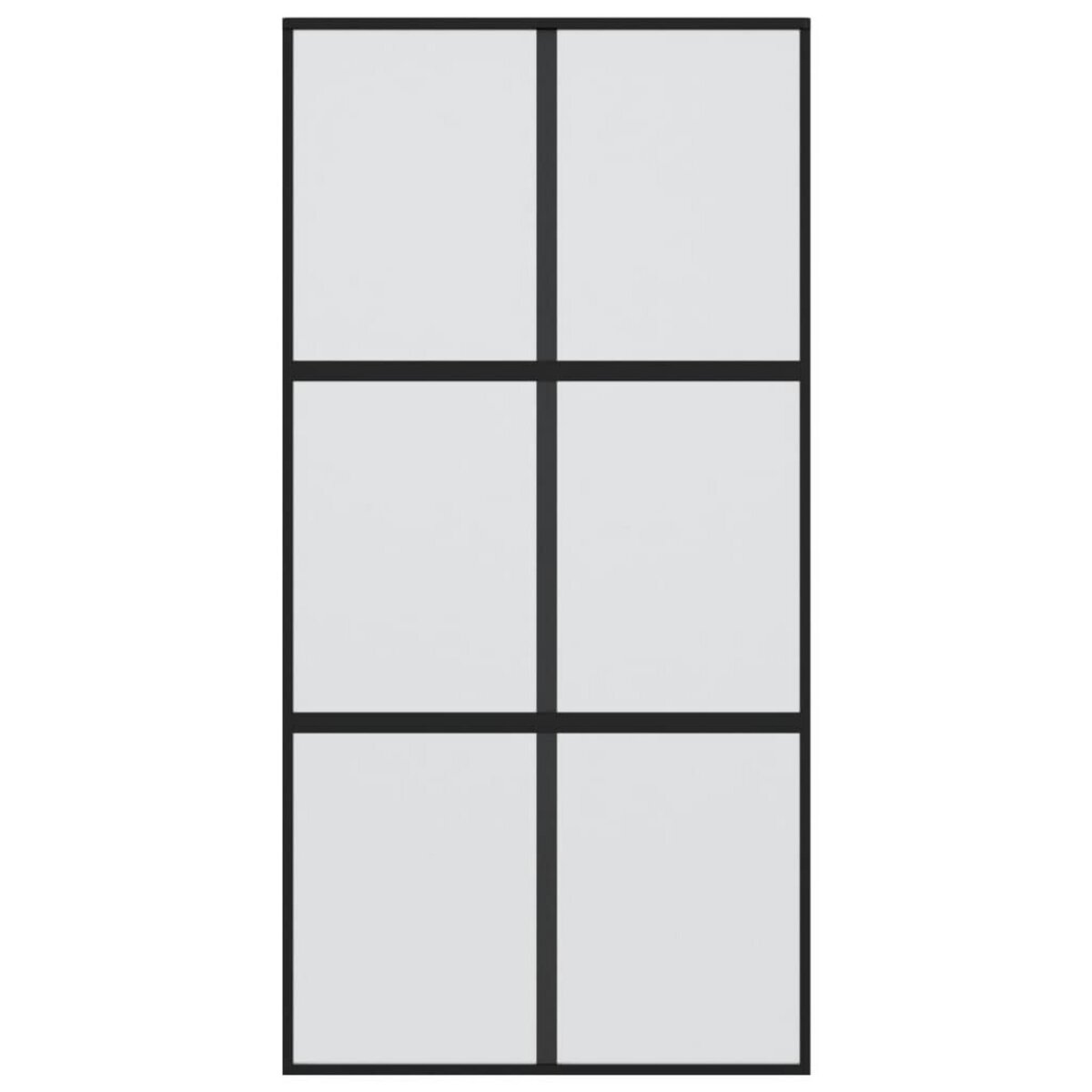 VIDAXL Porte coulissante noir 102,5x205 cm verre trempe aluminium