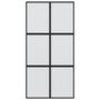 Voir la diapositive 4 : VIDAXL Porte coulissante noir 102,5x205 cm verre trempe aluminium