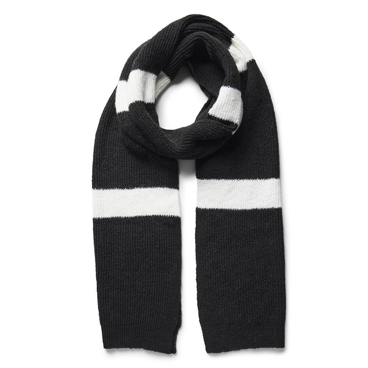 Pieces Echarpe Rayure Blanche/e Femme Pieces Sana Scarf