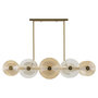 Voir la diapositive 1 : Paris Prix Plafonnier Design en Verre  Venice  116cm Or