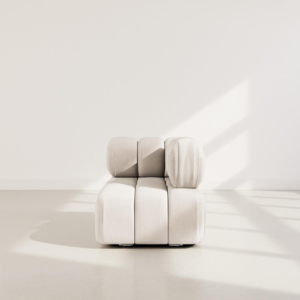 LISA DESIGN Ruby - module d'assise d'angle droit en velours texturé